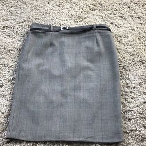 Gray glen plaid skirt